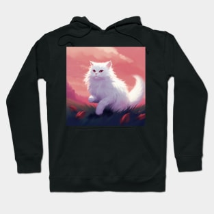 Snowy Whiskers and Cuddles: Falling in Love with White Cats Hoodie
